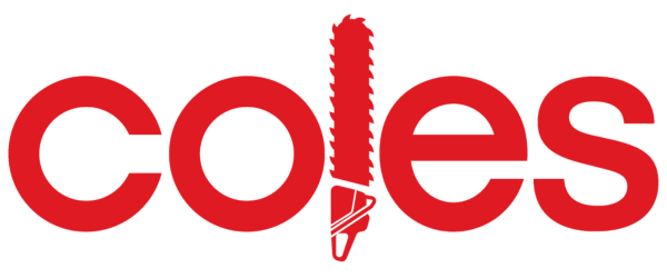 Coles parody chainsaw logo